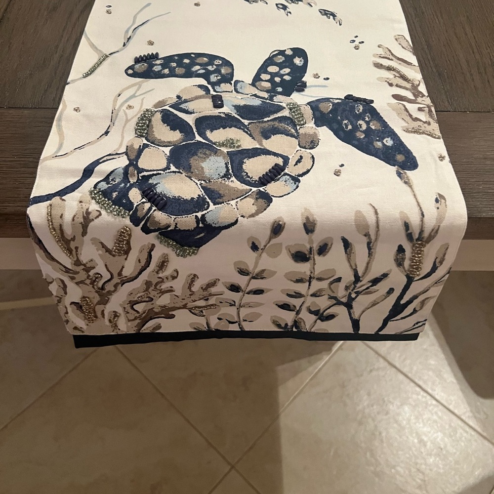 Pier 1 Imports Elegant White Table Runner